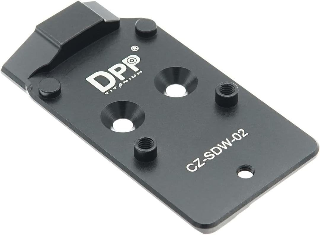 DPP Titanium Adapter Plate Compatible with CZ Shadow 2 Optic Ready and Holosun 407C/507C/508T Trijicon RMR/SRO-CZ-SDW-02