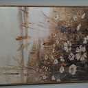 Framed Vintage Rustic Fall Wildflower Landscape Vertical Wall Art, 24x36 In
