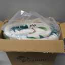 Baby Play Mats for Floor, Playpen Mat for Babies, Extra Thicker & Soft Floor Crawling Mat, Foldable Non-Slip Playmat Cushioned for Infants Toddlers (White-green, 50x50 Inch)