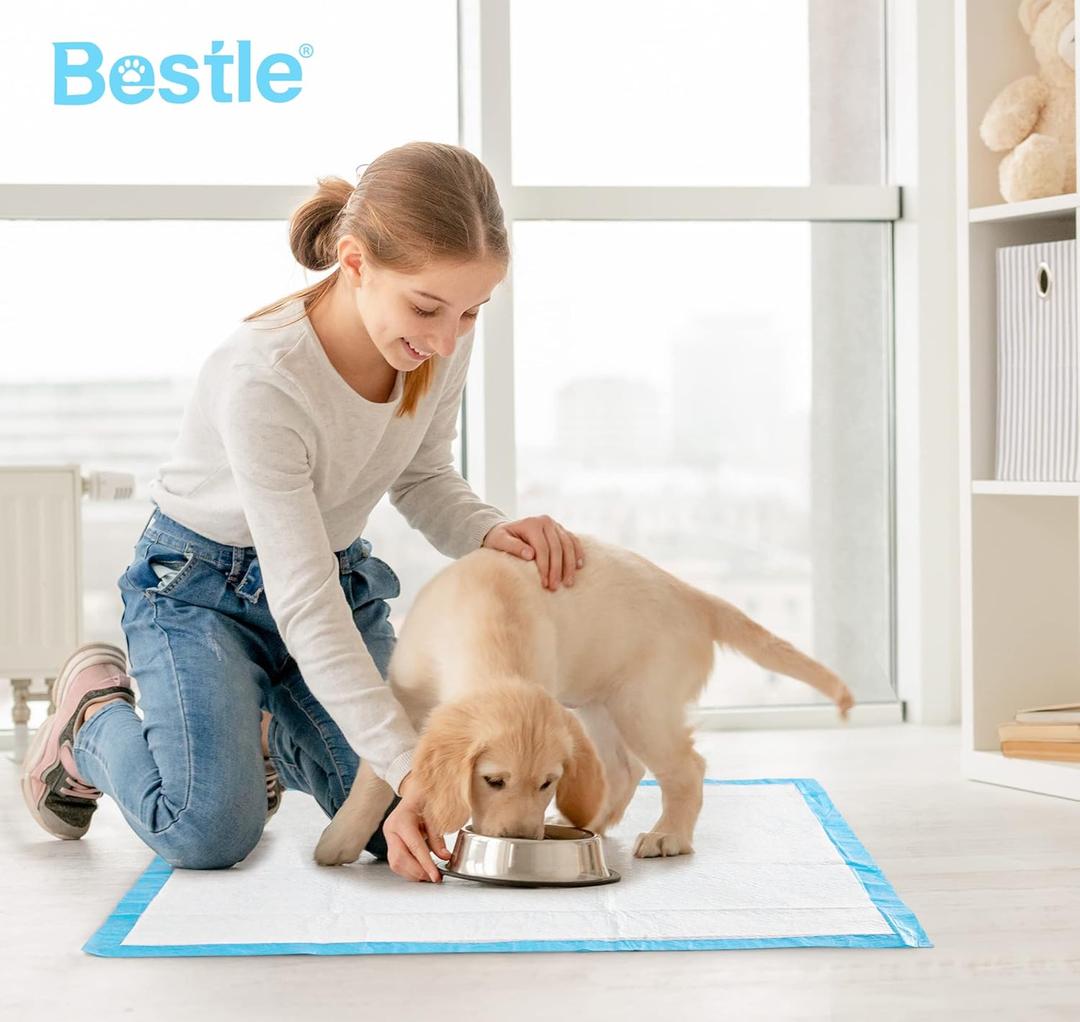 BESTLE Extra Large Pet Training and Puppy Pads Pee Pads for Dogs 28"x34" 40 Count Super Absorbent & LeakProof