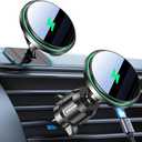 Coolpow for 15W MagSafe Car Mount ChargerStrongest Magnetic Magnetic Wireless Cars Charger,Magnetic Phone Holder for Cars,Phone Holders for Your Car Charger for iPhone 17 Pro Max 16 15 14