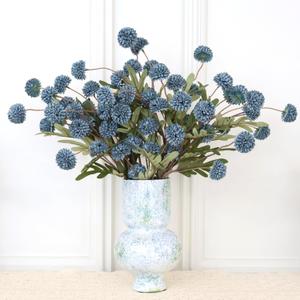 12Pcs Fake Kiku Flowers, Artificial Small Chrysanthemum Balls with Stems, Faux Silk Mini Pompon Mums for Vase Floral Arrangement DIY Bouquets Wedding Party Table Centerpieces Home Decor (No Vase)