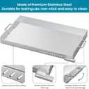 Stanbroil Stainless Steel Flat Top Gas Grill Griddle for Blackstone 2 Burner Propane Fueled Grill Front Grease Management System - 28 Inches