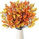 Babys Breath Artificial Flowers Bulk, Fall Decorations for Home, 7pcs Burnt Orange Gypsophila Babys Breath for Wedding Arches Bouquets Table Centerpieces Autumn Decor