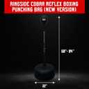Ringside Cobra Reflex Boxing Punching Bag (New Version), Freestanding Foam-Filled Punching Bag Stand with Rapid-Rebound Spring, Ideal for Boxing, MMA, Muay Thai, and More, Adjustable Height, 60"84", 14"w X 50"h