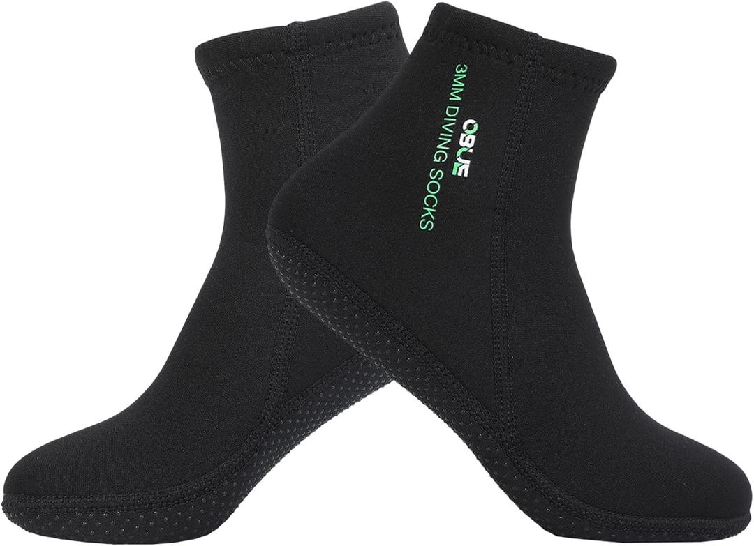 Skyone Dive Neoprene Socks Men Women, 3MM Wetsuit Scuba Socks, Sand Socks Diving Fin Socks Thermal Anti Slip Flexible (Medium)