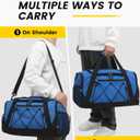 Vorspack Gym Bag for Men - 18 Inches Duffle Bag for Travel Duffel Bag with Shoe Compartment Lightweight Travel Bag for Gym Sports Overnight Weekender - Blue