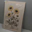 Framed Botanical Wall Art, Vintage Sunflower Canvas Decor, 16x24 Inch, 16.5"L x 24.4"W