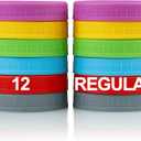 12 Pack REGULAR MOUTH Mason Jar Lids for Ball, Kerr and More - Multicolor Plastic Storage Caps for Mason Jars, Canning Jars - Leakproof, Dishwasher Safe & Food Grade