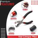 Vial Decapper and Crimper Pliers Set- Perfect for Decapping and Sealing 11mm and 20mm Vials and Bottles (13mm/20mm Decapper, 20mm Crimper)