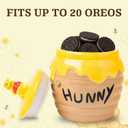 Silver Buffalo Disney Winnie the Pooh Honey "Hunny" Pot Sculpted 3D Hand Painted Ceramic Snack Cookie Jar (Small)