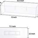 ZEXALOR Wall Mounted Organizer Bins, Wall Mount Spice Rack, Adhesive Hanging Bin Fridge Organizer for Bathroom,Kitchen,Cabinet,Pantry,Countertops (12.23.93.1")