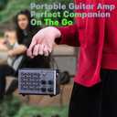 Caline Portable Guitar Amp,10W Mini Guitar Amplifier,Distortion,Clean Practice Amps for Electric Guita,Rechargeable Amp with Aux,Buletooth