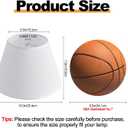 White Small Lamp Shade for Table Lamps, 6" Top x 10" Bottom x 7" High Barrel Lampshades, Linen Fabric Lamp Cover Replacement, Spider Fitter for Harp and Adapter, 6x10x7 Inch Retro Decor(White, 2 Pack)