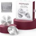 Momcozy 999 Silver Nursing Cups Original Perforated Breathable Design, 999 Silver Nipple Cover for Breastfeeding Essential, Silver Nipple Shield for Nursing Newborn, Metal Nipple Shields, XXL Size