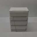 4 Qt Plastic Stacking Storage Drawer Unit, Set of 4 Small Plastic Storage Drawer, White