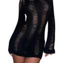 Long Sleeve Dress for Women Sexy Y2k Dress Bodycon Dresses for Women Sexy Dresses for Women, S