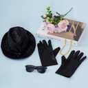 baotongle Dance Hip Hop Jazz Costume Boys Youth Kids 80s 90s Pop Stage Cosplay Party Halloween Sequin Hat Glasses Set for Dance Party