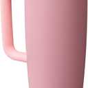 Owala FreeSip Tumbler Insulated Stainless Steel Water Bottle with Built-in Straw and Side Handle, For Travel, Work, School, and Sports, 40oz, BPA Free, Leak Proof, Angel Food Cake