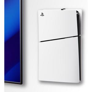 PS5 Wall Mount for PlayStation 5 Console - Sleek Hidden Design for Mounting Near or Behind TV, 2 Controller & Headset Holders Included (PS5 Slim)