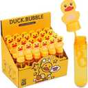 Bubbles for Kids Rubber Duck Toy Party Favors 24 pcs Outdoor Bubble Wands Birthday Party Gift Bath Toy Rubber Duck Pool Toy Rubber Duck
