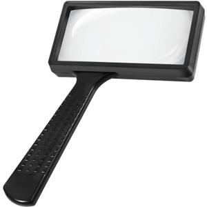 SenseYo 5X Large Magnifying Glass Handheld Large Reading Magnifier with Lens for Kids Old People Hobbies, Repair, Observation (1)