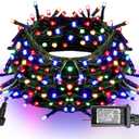 Dazzle Bright 300 LED Christmas String Lights, 100 FT Connectable Waterproof String Lights Green Wire with 8 Modes, Christmas Decorations for Indoor Outdoor Xmas Party Yard Garden (Multi Colored)