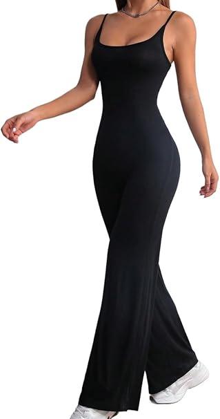 Long Jumpsuits for Women Summer Solid Leg Cami Jumpsuit
XL