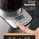 KIDISLE Conical Burr Coffee Grinder Electric, Espresso Grinder for Home Use, Burr Mill with 51 Grind Settings, Precision Electronic Timer, Stainless Steel Container