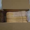 Kids Wooden Hangers 20 Pack, Natural Wooden Baby Hangers with Smooth Finish, Solid Wood Children Hanger for Clothes with Precisely-Cut Notches, Swivel Hook Baby Clothes Hanger for Closet