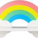 Rainbow Shelves Cloud Wall Shelf for Room Wooden Cloud Shelf Nursery Cloud Decor Floating Cloud Shelf for Bathroom Living Room Bedroom Home Room Nursery