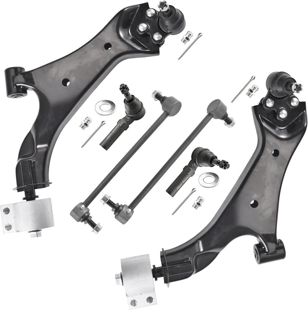 ASTRAPRO - Front End 6pc Suspension Kit for 2010-2017 Chevy Equinox GMC Terrain 2 Lower Control Arms w/Ball Joints 2 Sway Bar Links 2 Outer Tie Rods 2011 2012 2013 2014 2015 2016 Replacement