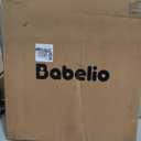 BABELIO New Version Baby Gate with Cat Door Adjustable,29-40" Metal Pet Door for Stairs & Doorways,Pressure Mounted,No Tools Needed,White