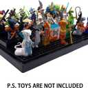 Display Case for Minifigure Action Figures Blocks, Display Box Storage for LEGO Minifigures, Fit for LEGO Lovers,Black