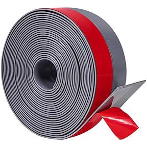 TORRAMI Wide Silicone Weather Stripping 3 inch Width 20 Feet Length, Draft Stopper Seal for Barn and Garage Door Under Bottom,Top, Sides, Grey