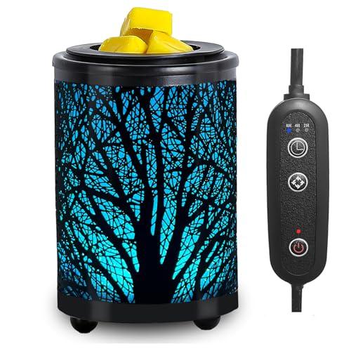 Leyoue Electric Wax Melt Warmer with Timer - PTC Heating Plate & 7 Colors LED Changing Light, Fragrance Warmer for Home, Office, Gifts & Decor (Black Forest)
