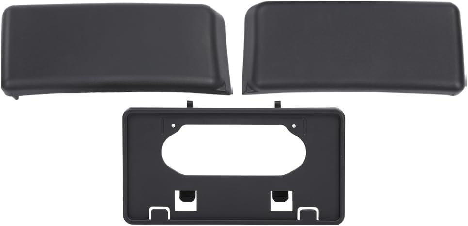 GRAND ORANGE Front Bumper Guards Pads & License Plate Frame Bracket Compatible with Ford F150 2009-2014 9L3Z17E810B, 9L3Z17A385A, FO1053100, FO1068134