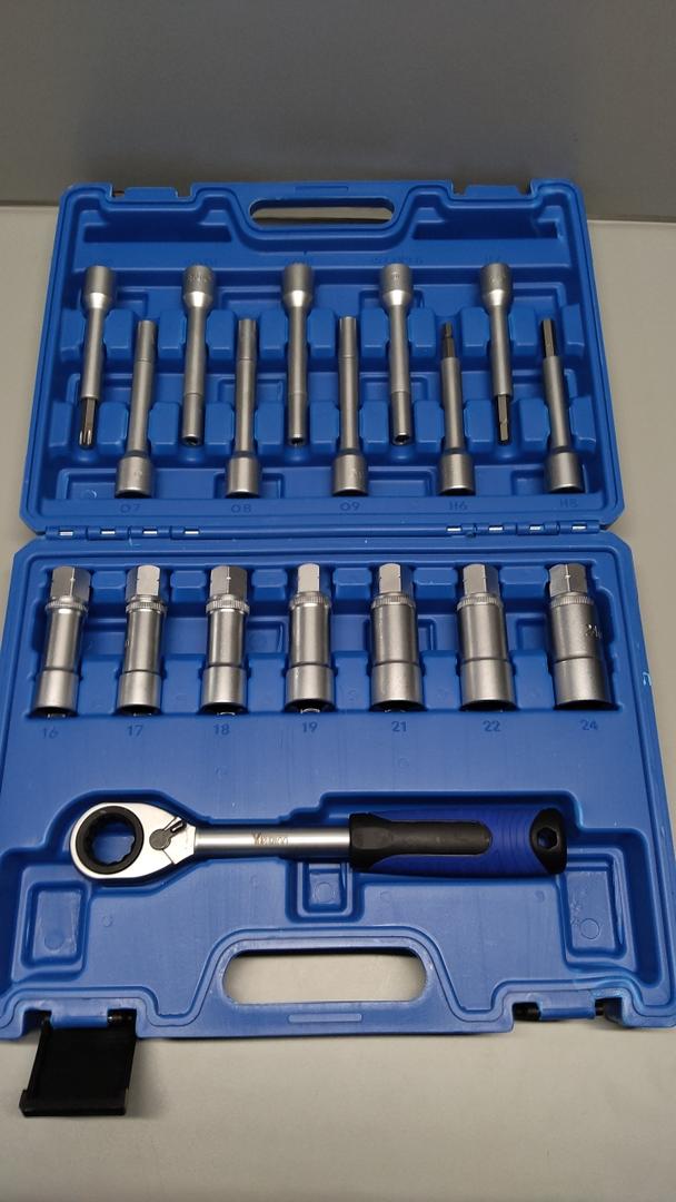 Yuesstloo 18PCS Steering Hub Suspension Shock Absorber Strut Nut Removal Tool Socket Kit, 1/2 inch Suspension Strut Spreader Tool Set, with Gloves