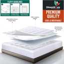 SLEEPNOVA's Cooling Mattress Topper Queen Size Bed  100% Cotton Pillow Top That Keeps You Cool, Relieves Back Pain & Adds Cloud-Like Comfort with Deep Pocket Fit (8-21), Soft & Machine Washable