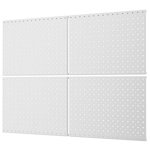 WALMANN 4-Pack 12"x16" Metal Pegboard Panels for Garage, Tool Organizer Pegboard for Pegboard Hooks - Compatible with 1/8" & 1/4" Hooks(Grey)