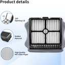 Keluke Roller Brush and Filters Replacement Compatible with Tineco Floor ONE S5/Floor One S5 Pro Cordless Vacuum Cleaner,(NOT for S5 COMBO) Replacement Parts Include 3 Brush Rollers, 3 Filters