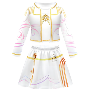 Aynoltb Girls 3PCS Outfit Kids Fashion Singer Costume Set Youth Halloween Stage Show Clothes Set 4-5T