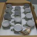 TANGLONG Mason Jar Cups, Mason Jars With Handle And Lids, Drinking Glasses Cups, Glass Mugs with Handles 16 oz 12 Pack