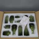 Glass Bud Vase Set of 24, Small Green Flower Vases for Centerpieces in Bulk, Mini Vintage Vase for Wedding Decor, and Home Table Dcor