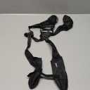 BECROWM Waterproof Dog Boots for Small/Medium Dogs -Dog Paw Protectors Dog Suspender Boots Anti-Slip Pet Shoes for Outdoor Walking, Reflective Stay-On,Dirt-Proof Comfortable Booties (Black, Small)