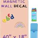 Arch Magnetic Wall Decal - 40" x 18" Matte Finish Chalkboard Sticker for Wall - Magnetic Board for Playroom, Home Classroom (Camel Blush)