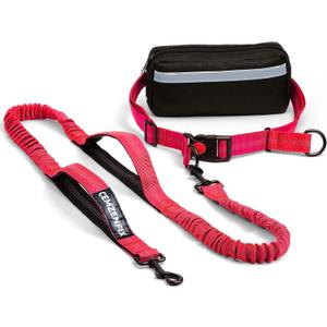 Hands Free Dog Leash with Waist Belt and Bungee for Walking