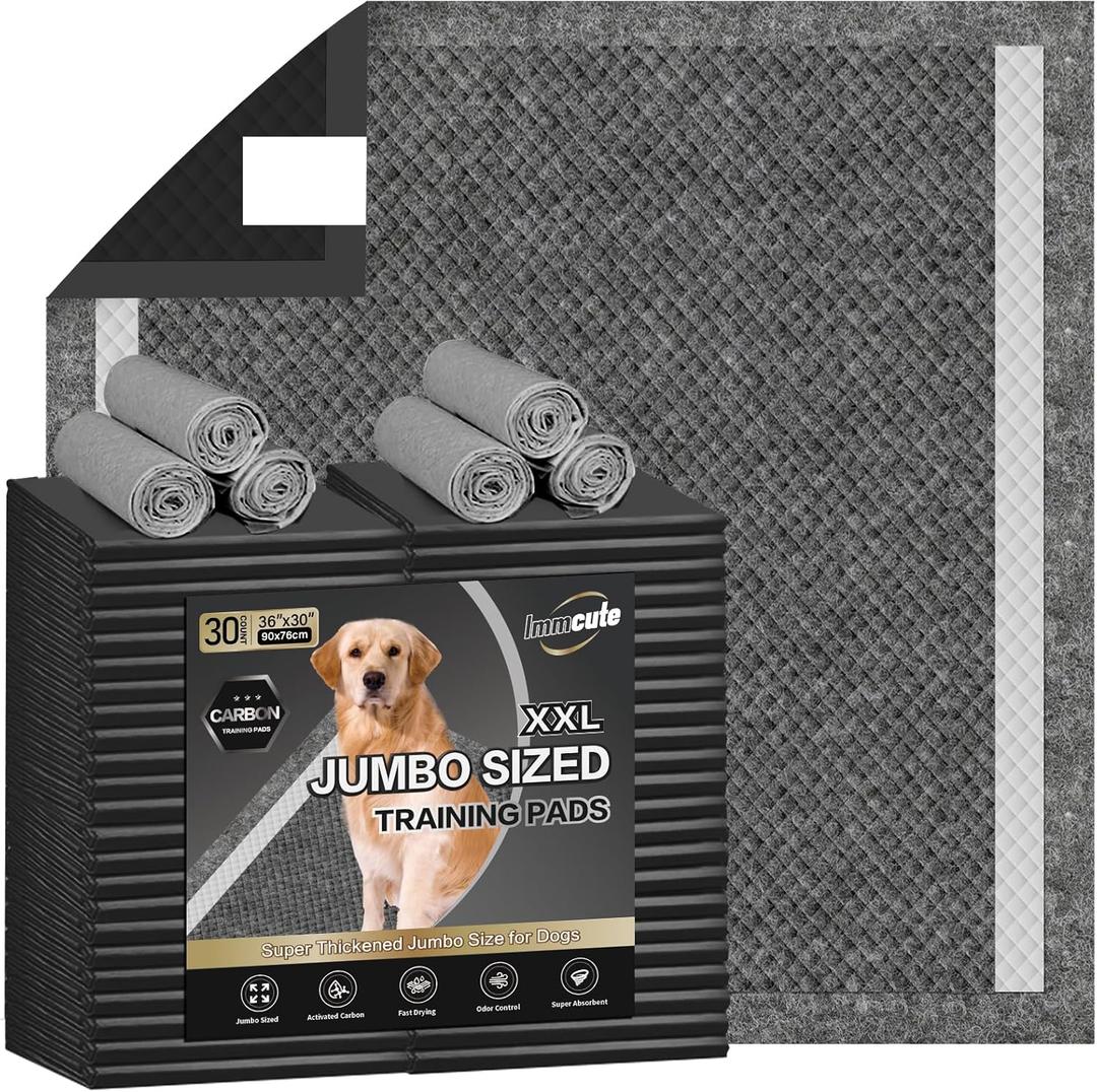 IMMCUTE Dog Pee Pads Extra Large, 30 x 36, 30 Ct, XXL Puppy Pads, Pee Pads for Dogs, Super Absorbent & Leak-Proof Pee Pads, Disposable Potty Pads for Dogs | Puppies | Doggie | Cats | Rabbits