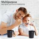 Kyraton Plastic Mug Set 12 Pieces, Black Unbreakable And Reusable Light Weight Travel Coffee Mugs Espresso Cups Easy to Carry And Clean, Dishwasher Safe