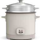 bella 16 Cup Rice Cooker with Steamer, Dishwasher Safe Steaming Basket, Rice Paddle and Measuring Cup, Removable Nonstick Cooking Bowl, Automatic Keep Warm Function, 400 Watt, Oatmilk